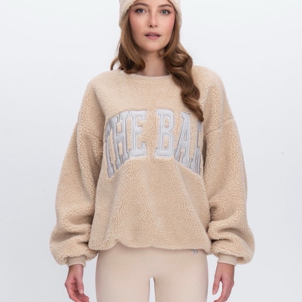 NWT The Bar Tan Pullover The Gigi Teddy Sweatshirt